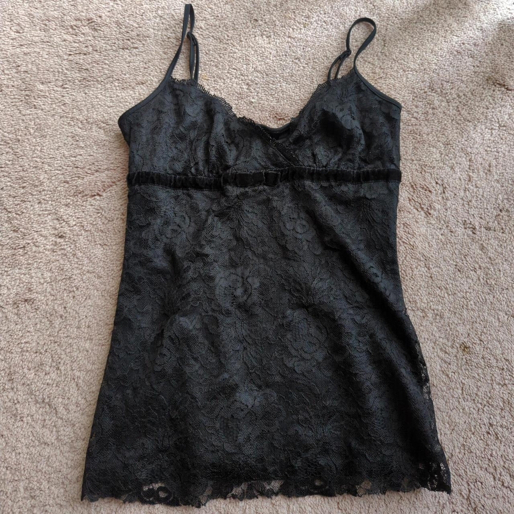 Black Lace Camisole Top